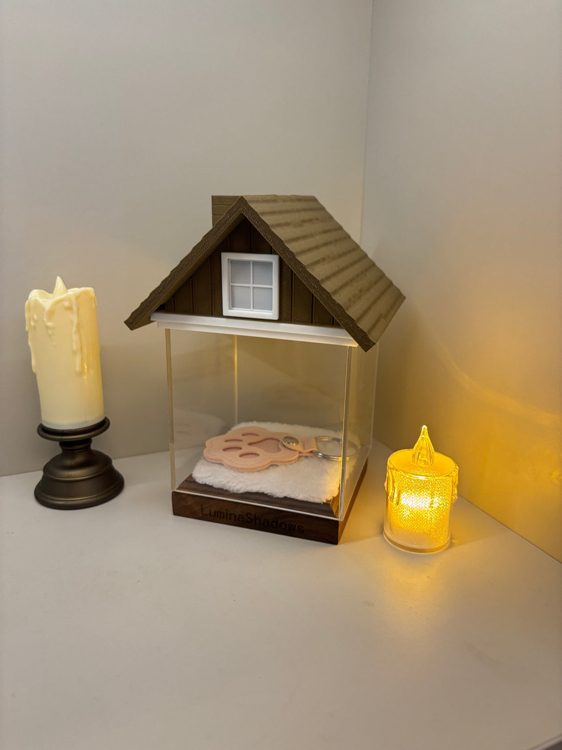 warm-pet-hologram-box-display-inside-cabinet-shelf-nightstand